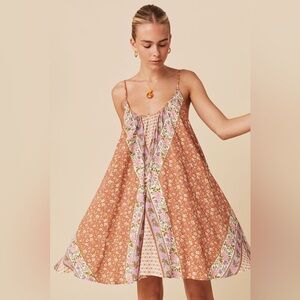 Spell Sienna Strappy Mini Dress - Clay